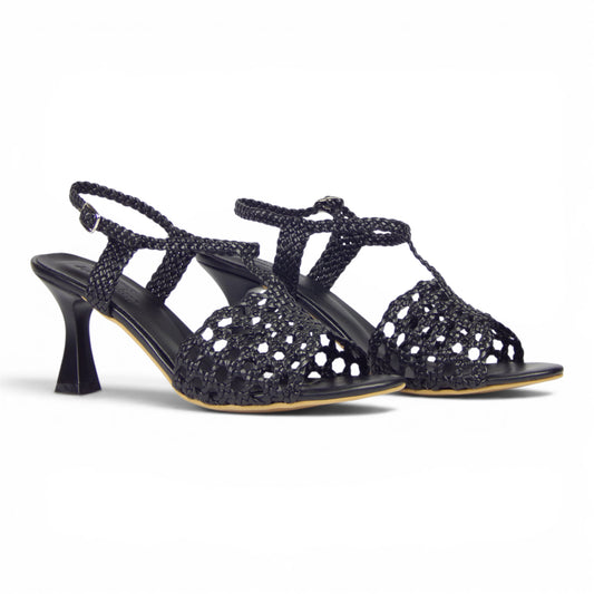 Talia Interwoven Slingback Heeled Sandals