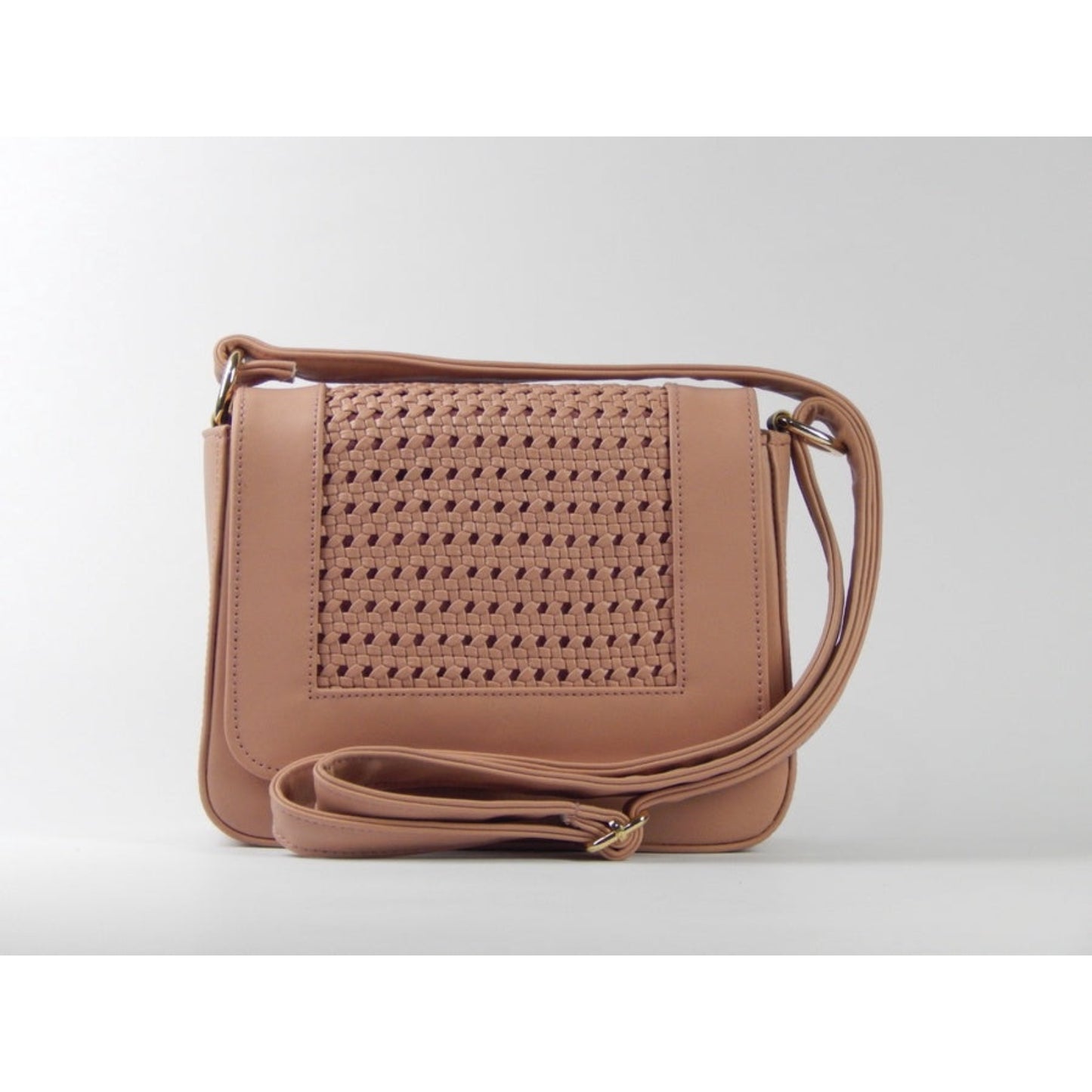 Woven Panel Crossbody Bag