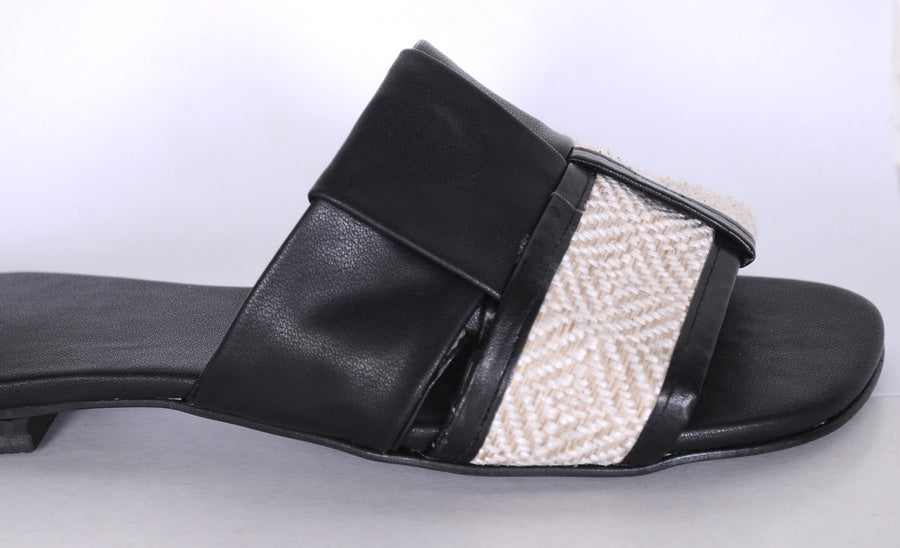 H-Strap Canvas Slide Sandals R117