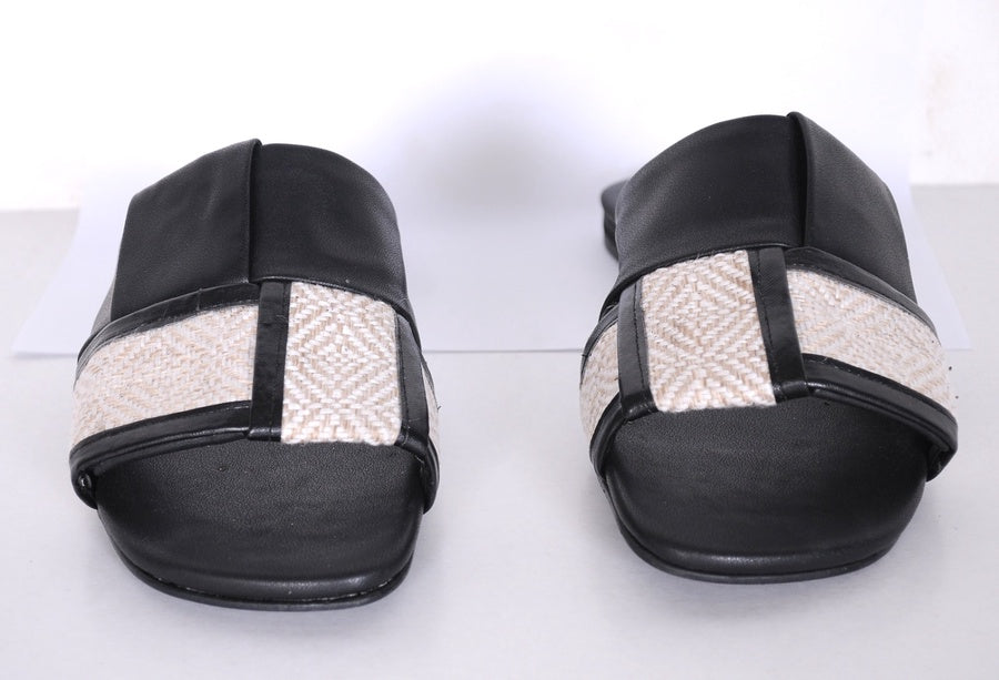 H-Strap Canvas Slide Sandals R117