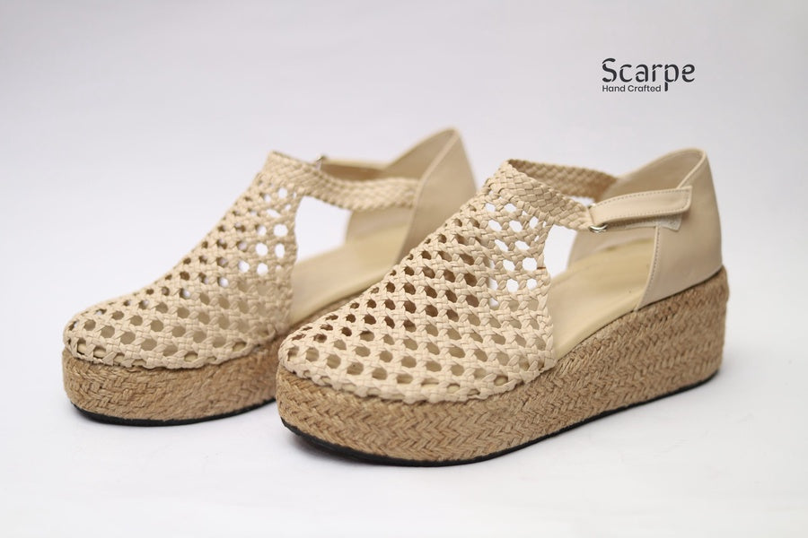 Sandal wedge closed R504 6cm
