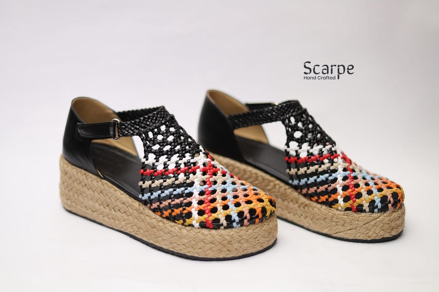 Sandal wedge closed R504 6cm