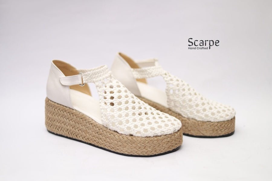 Sandal wedge closed R504 6cm - scarpehandmade