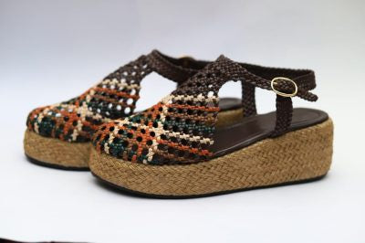 Braided Platform Sandals R503 6cm
