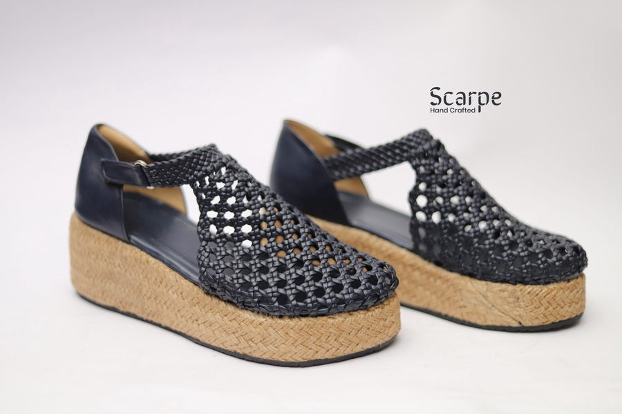Sandal wedge closed R504 6cm