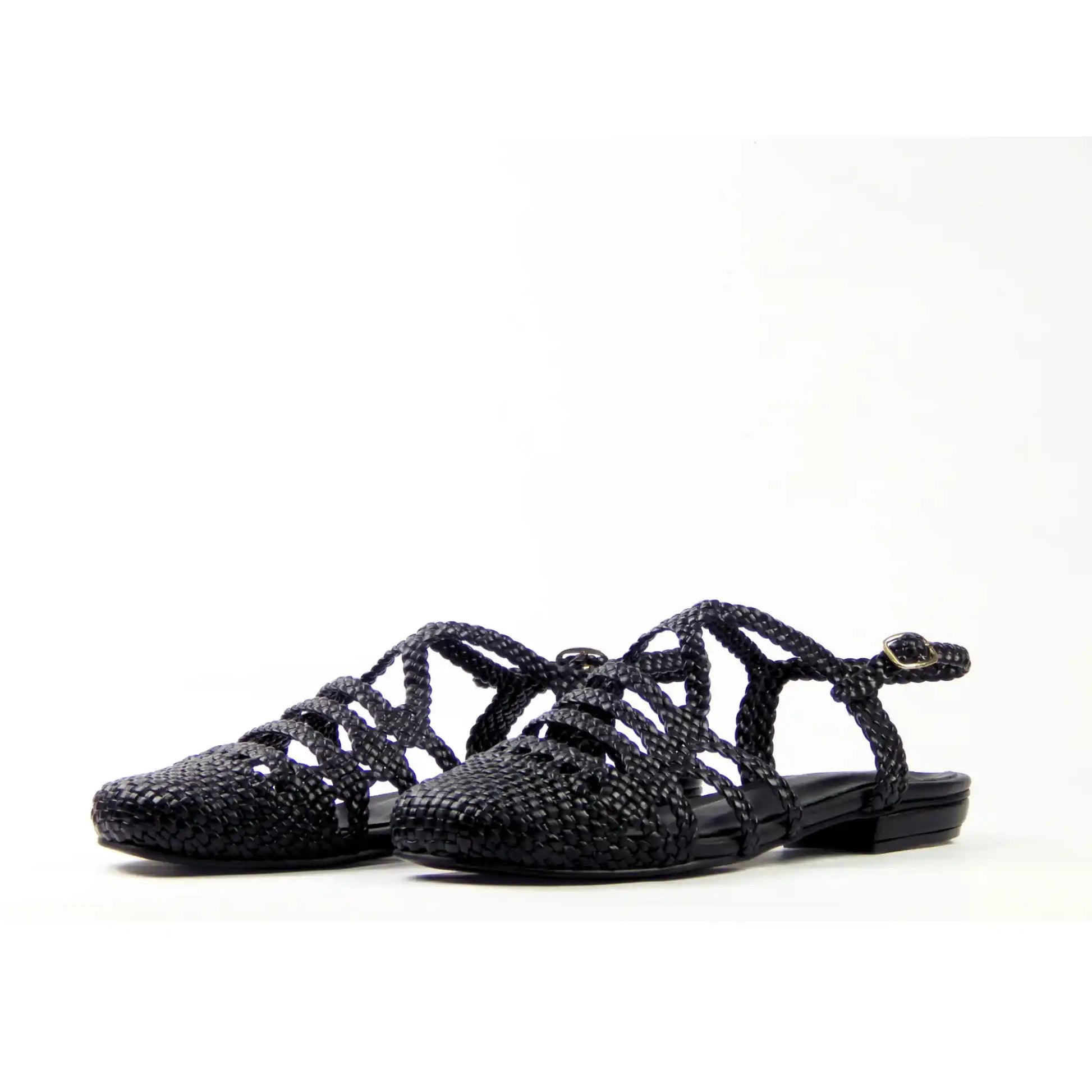 Black Riviera Sandals 2cm