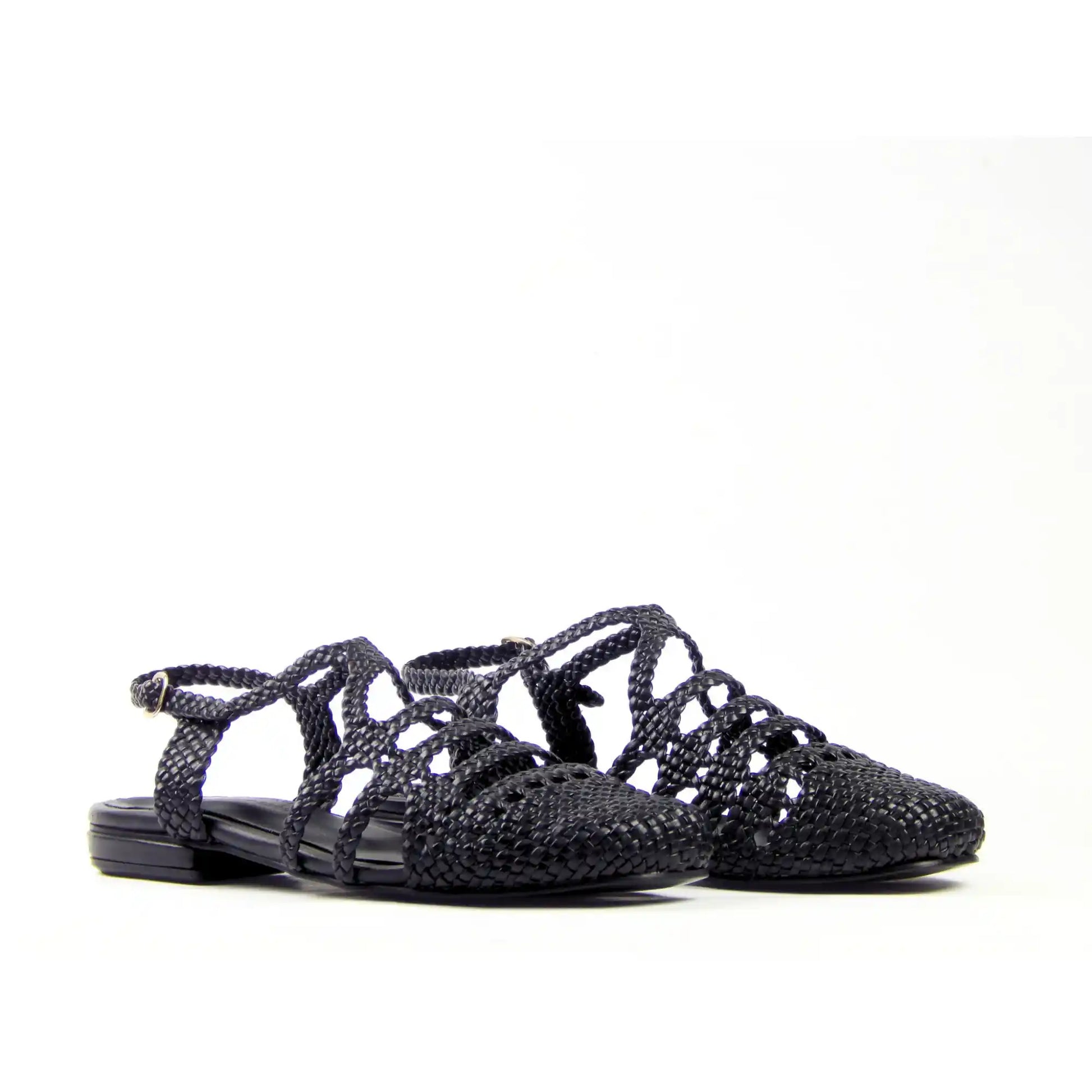 Black Riviera Sandals 2cm
