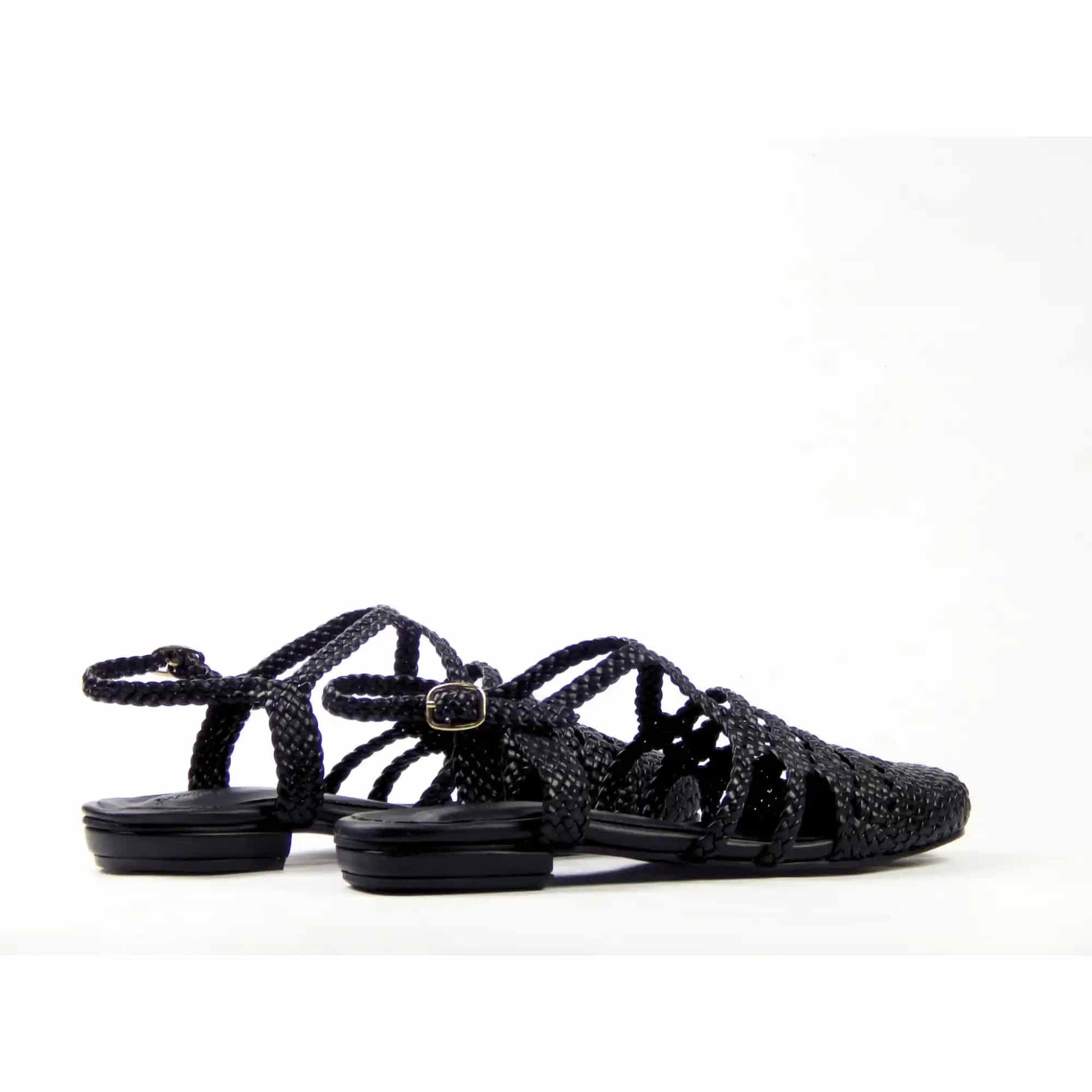 Black Riviera Sandals 2cm