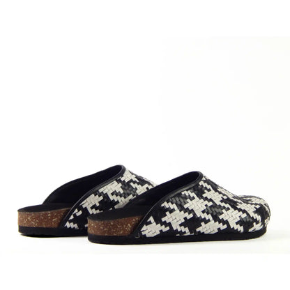 Houndstooth Clogs - scarpehandmade