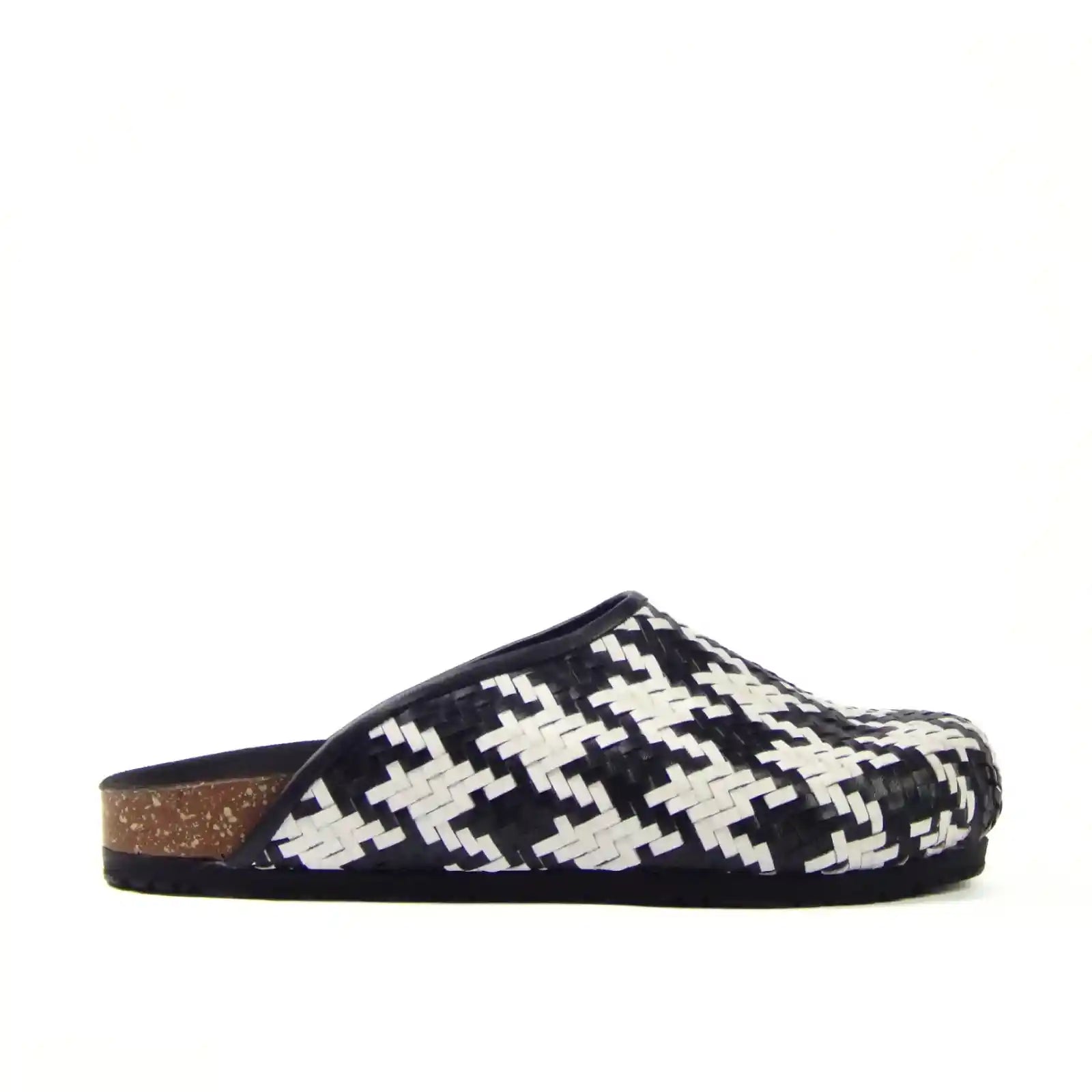 Houndstooth Clogs - scarpehandmade