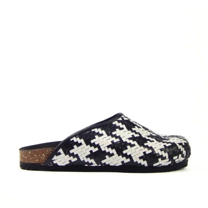 Houndstooth Clogs - scarpehandmade