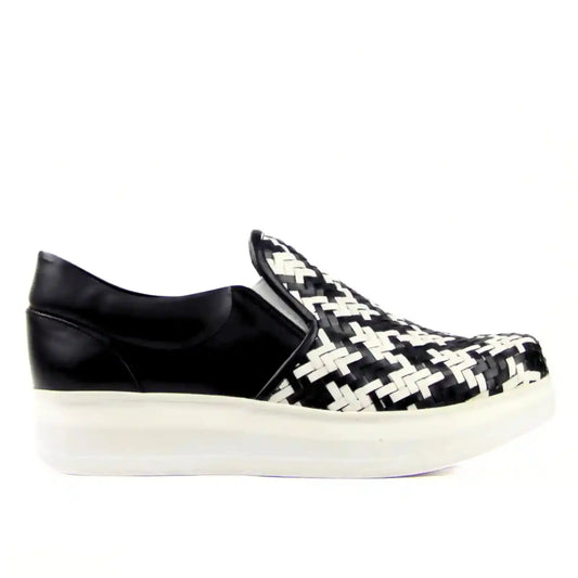 Hand - Braided Sneakers with 2 Straps - scarpehandmade