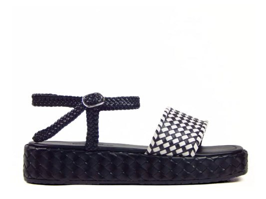 Metallic Cross‑Ankle Espadrille