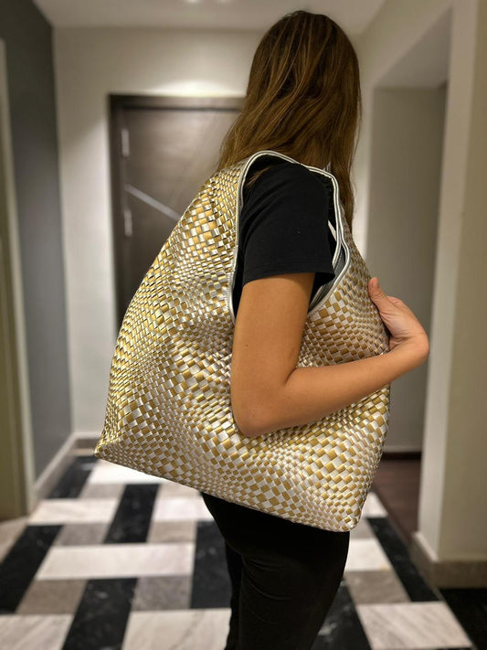 Silver & Gold Wave Bag