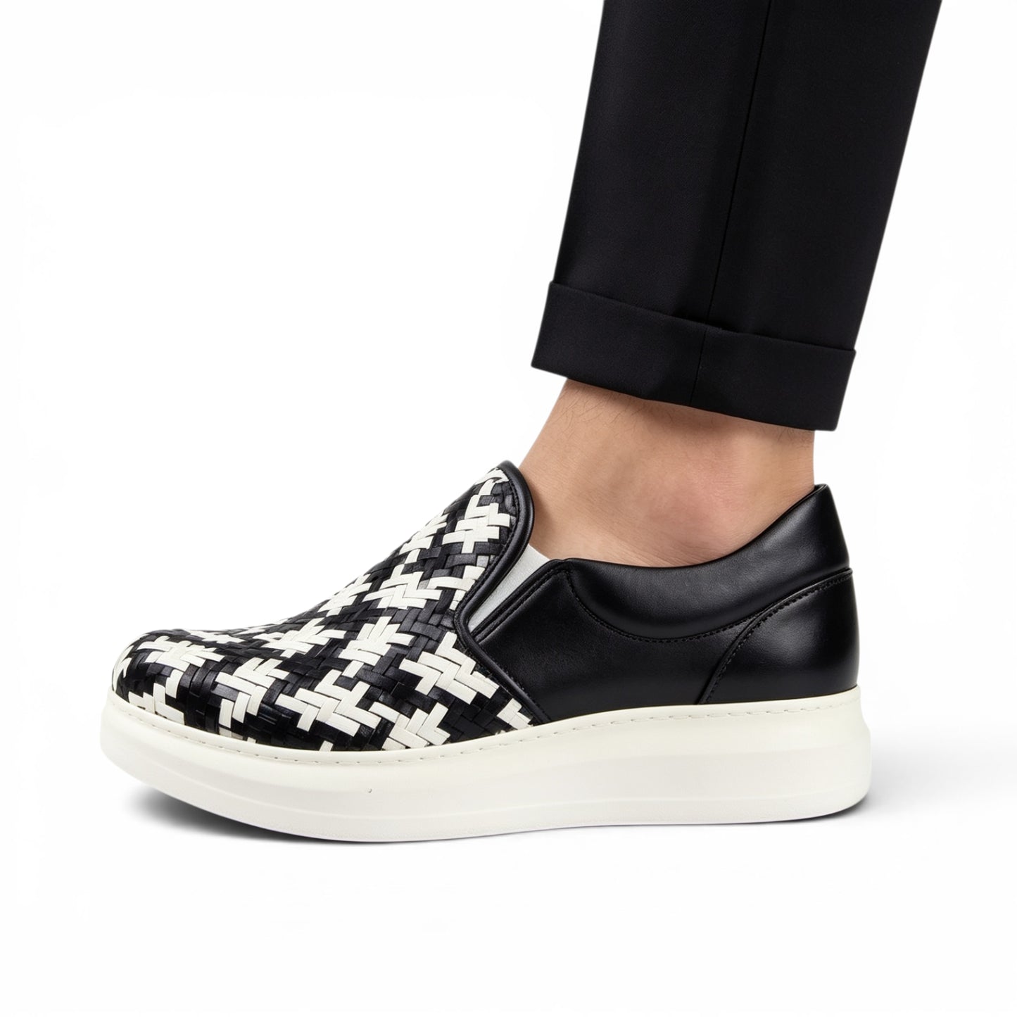 Hand-Braided Sneakers with 2 Straps
