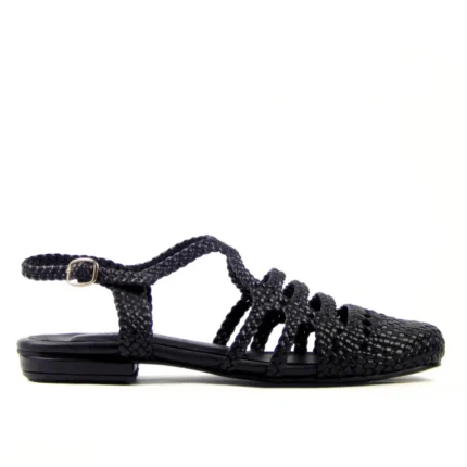 Black Riviera Sandals 2cm