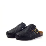 Midnight Buckle Weave Clogs - Image 6