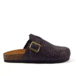 Chestnut Buckle Weave Clog